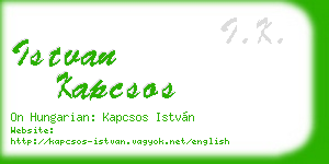 istvan kapcsos business card